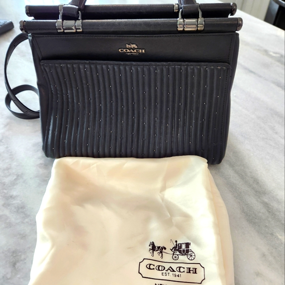 Coach Grace quilted satchel with riveting